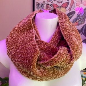 Gold soft knit infinity scarf